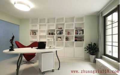 书房布置的效果图欣赏