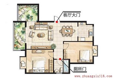 客厅风水布局图解 最详尽的客厅风水布局图