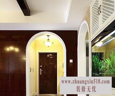 鱼缸玄关装修效果图 打造你的好风水家居