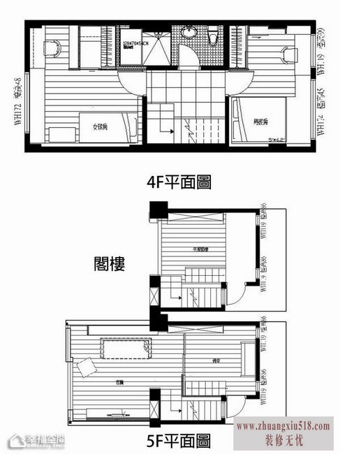办公空间与住家的完美整合 简约风格,舒适,复式装修,
