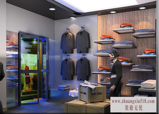 简约式男士服装店装修效果图