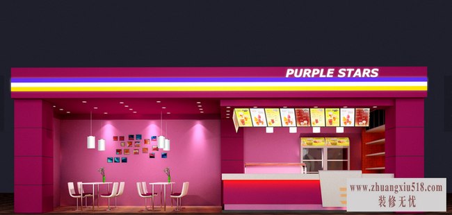 特色奶茶店装修效果图