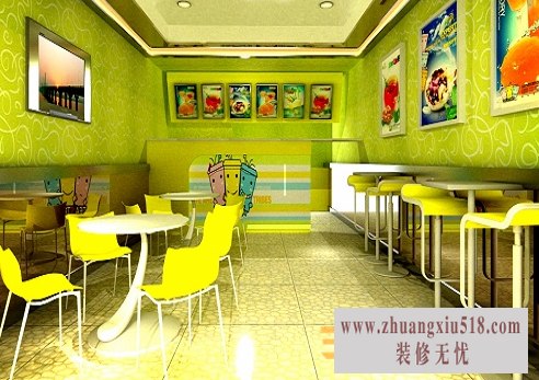 特色奶茶店装修效果图