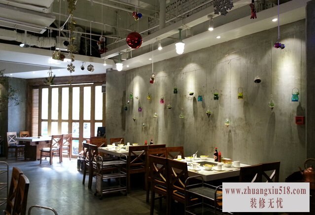 现代简约火锅店装修效果图 12