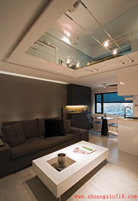 高楼复式简约小屋复式现代简约客厅装修效果图设计欣赏