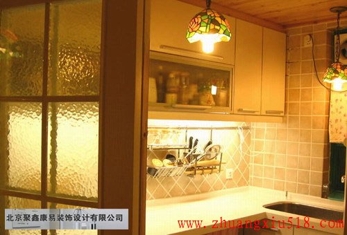 通州K2海棠湾三室一厅欧式厨房装修效果图设计欣赏