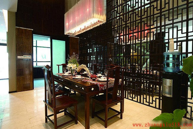 豪华古典新中式餐厅装潢