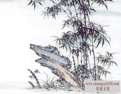 水墨画竹子