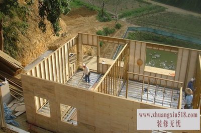 防腐木屋施工图
