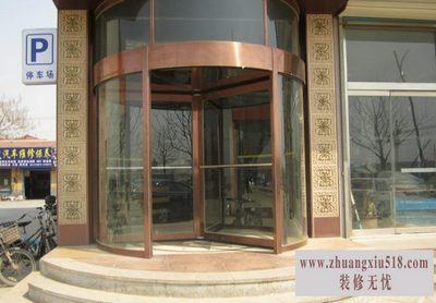手动旋转门安装
