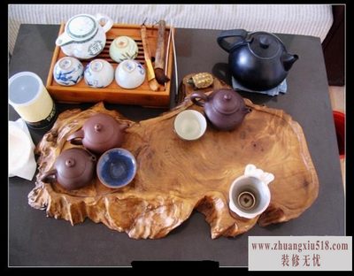 树根茶几翻新