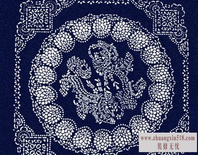 蓝印花布制作过程