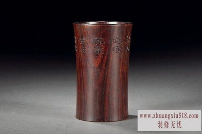 红木笔筒制作